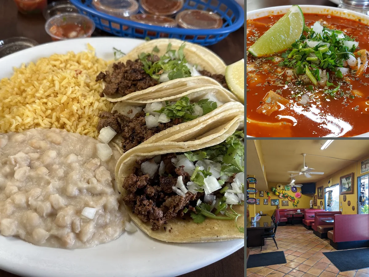 Traditional plates served in a relaxed cantina.